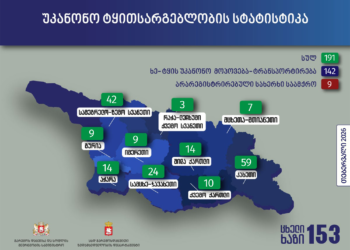 გარემოსდაცვითი ზედამხედველობის დეპარტამენტმა თებერვალში უკანონო ტყითსარგებლობის 191 ფაქტი გამოავლინა
